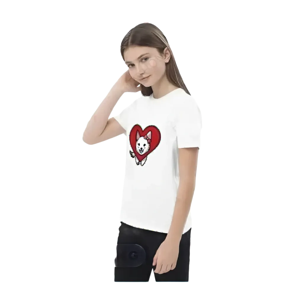 Hübsches unisex T-Shirt mit Hundemotiv für Kinder 3-14 Jahre, personalisierbar, kurze Ärmel, Baumwollstoff, von BUYATHOME24