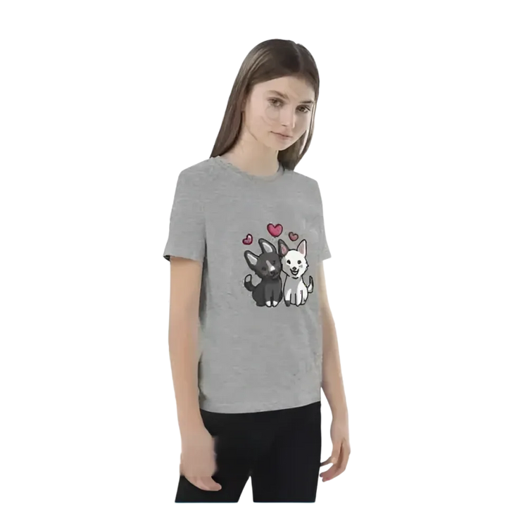 Hübsches Kinder-T-Shirt für 3-14 Jahre mit Hunde-Tierdruck, Kurzarm, unisex, aus Baumwolle, von BUYATHOME24.