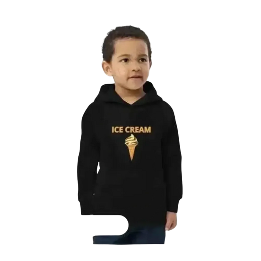 Unisex Kinder Hoodie mit Eiscreme-Motiv aus Baumwolle, für Jungen, 4-12 Jahre, doppellagig, bequemer Pullover