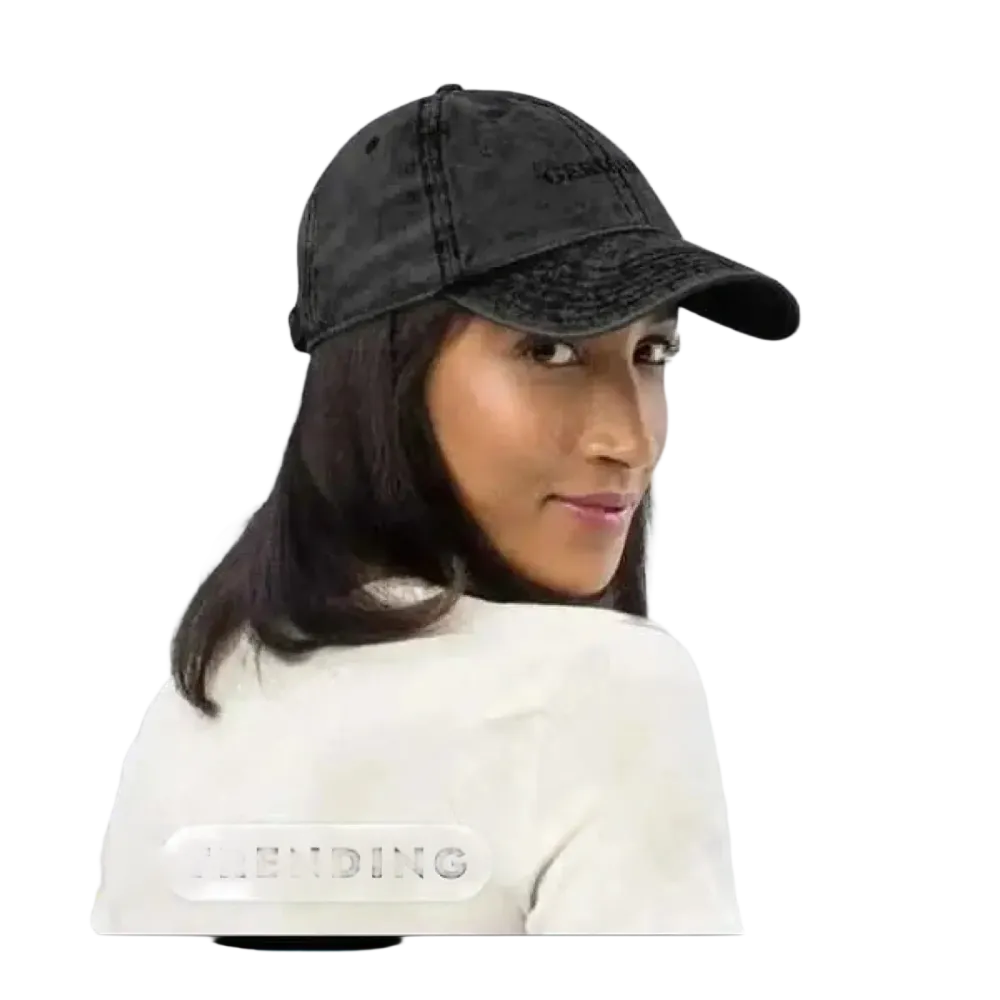 Vintage Jeans Baseball Cap aus Baumwolle, verstellbarer Umfang 47-59 cm, für Damen, stilvoller Look