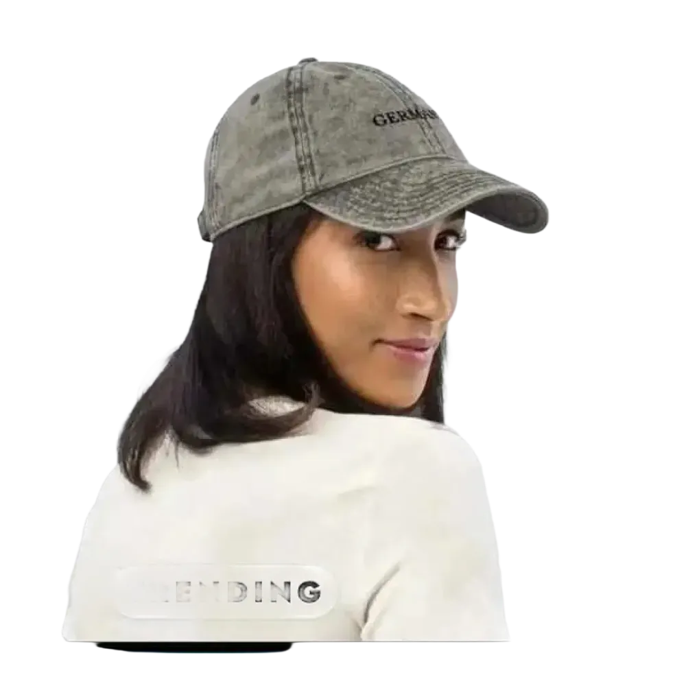 Damen-Jeans Baseball Cap aus Baumwolle mit Vintage-Design und verstellbarem Umfang, stilvoller Look, 47-59 cm Größe