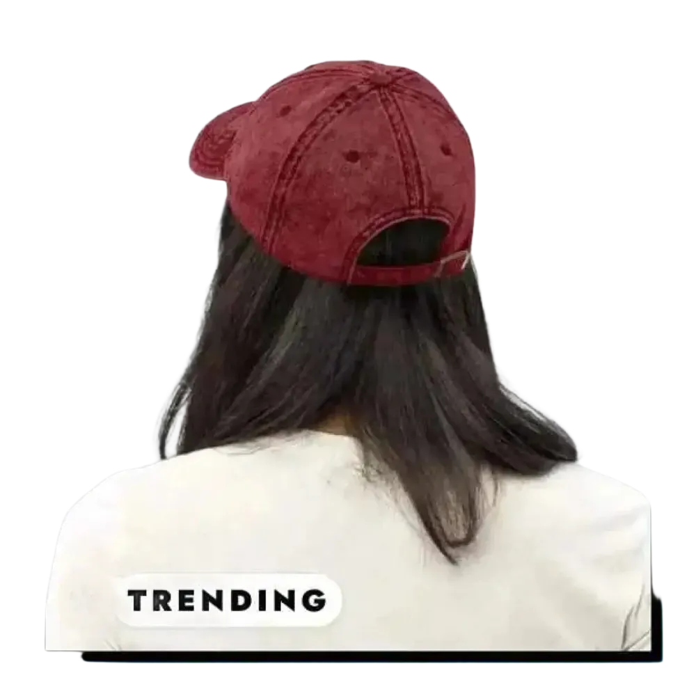 Damen Vintage-Baseball-Cap aus Baumwolle, verstellbar 47-59 cm, stilvolle Jeans Cap im klassischen Design