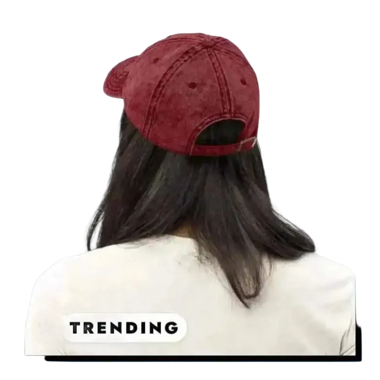 Damen Vintage-Baseball-Cap aus Baumwolle, verstellbar 47-59 cm, stilvolle Jeans Cap im klassischen Design