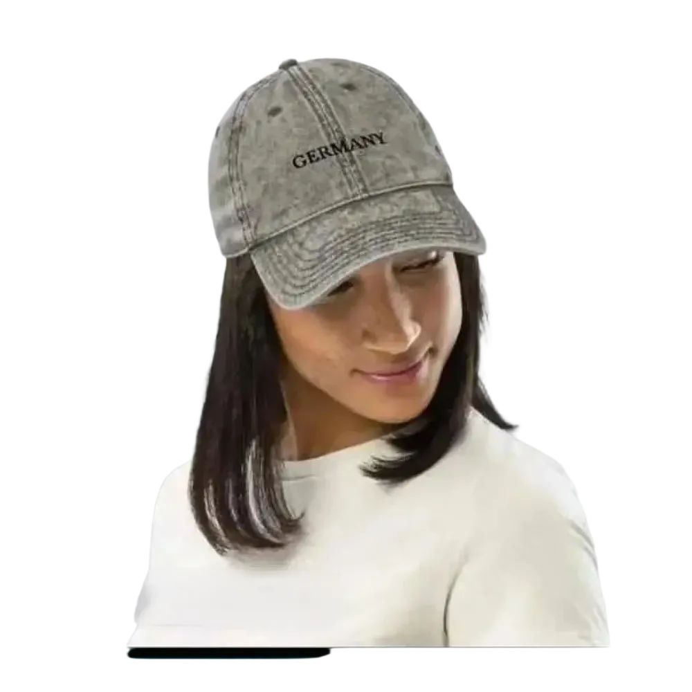 Damen-Jeans Baseball Cap aus Baumwolle mit verstellbarem Umfang, Vintage-Design, für einen stilvollen Look