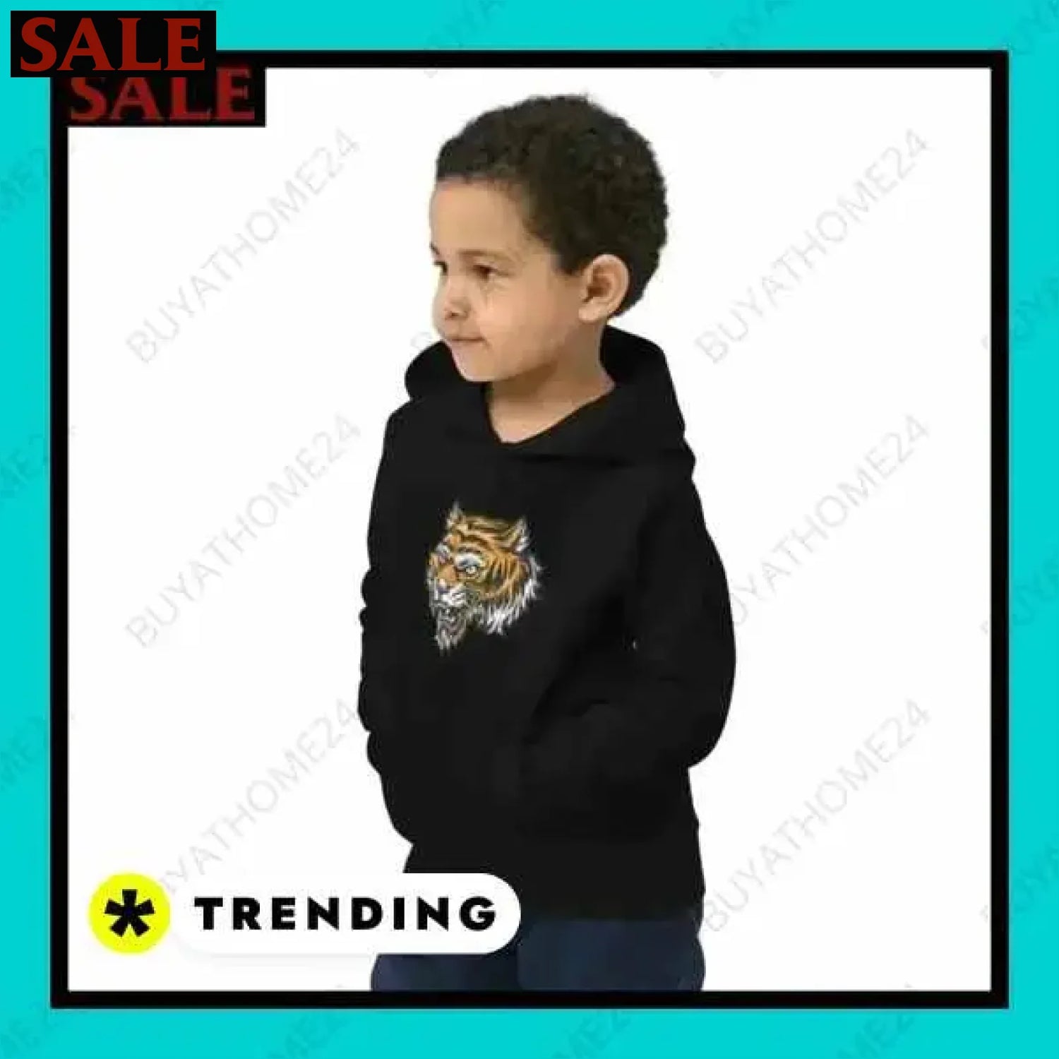 Jungen Hoodie aus Baumwolle bei BuyAtHome24 für Kinder von 4 bis 12 Jahren  Textildruck BUYATHOME24, T-Shirts BUYATHOME24, Hoodies BUYATHOME24,  Hosen BUYATHOME24, Jacken BUYATHOME24, Schuhe BUYATHOME24