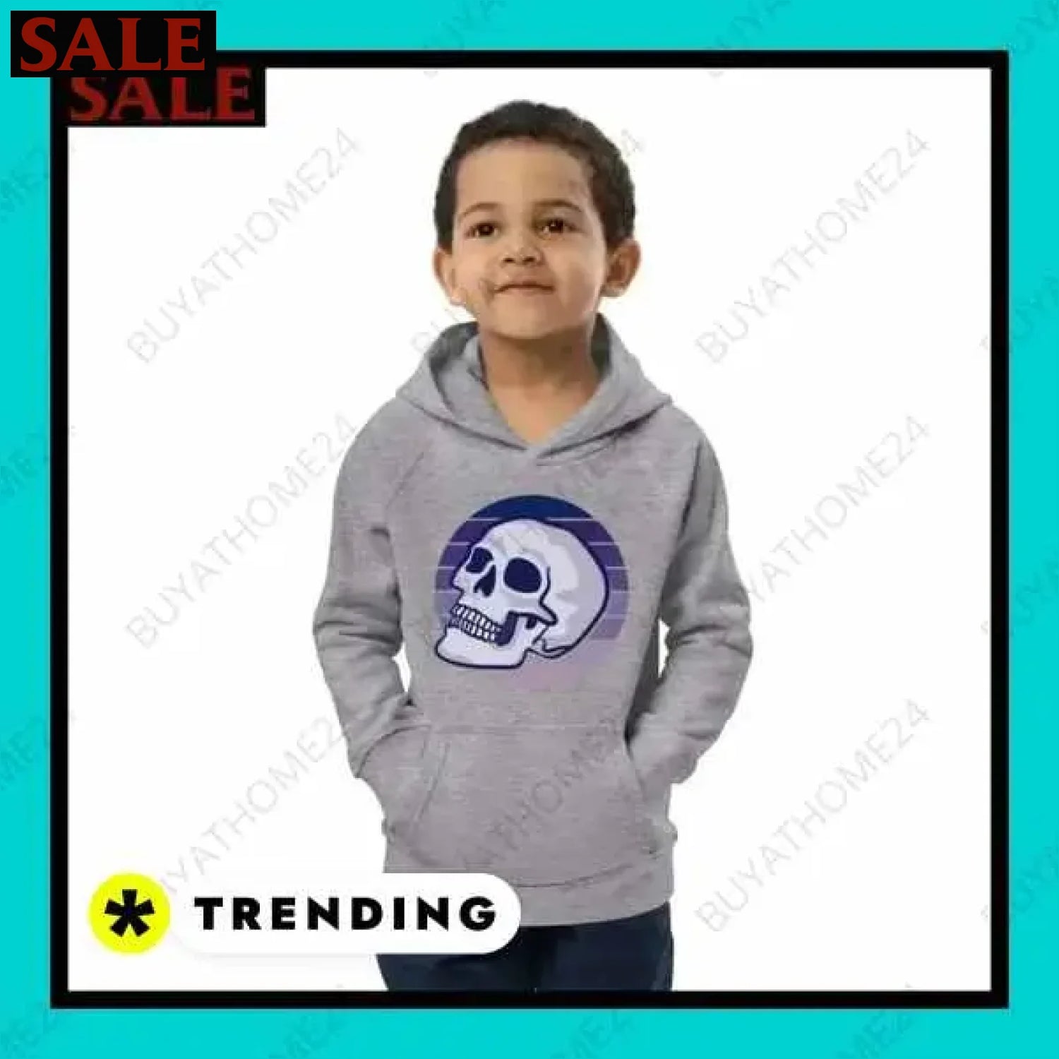Jungen Hoodie aus Baumwolle bei BUYATHOME24 für Kinder von 4 bis 12 Jahren  Textildruck BUYATHOME24, T-Shirts BUYATHOME24, Hoodies BUYATHOME24,  Hosen BUYATHOME24, Jacken BUYATHOME24, Schuhe BUYATHOME24