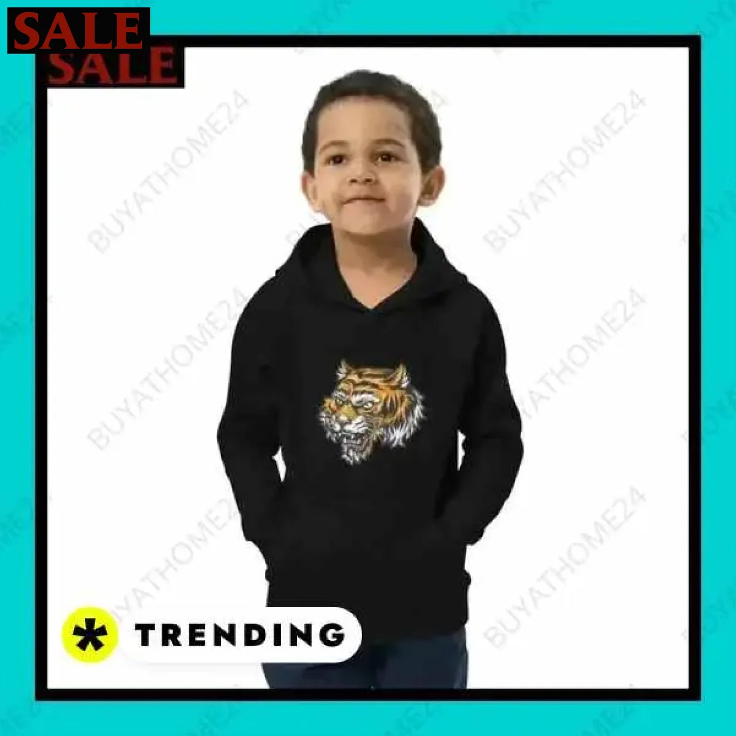 Jungen Hoodie aus Baumwolle bei BuyAtHome24 für Kinder von 4 bis 12 Jahren  Textildruck BUYATHOME24, T-Shirts BUYATHOME24, Hoodies BUYATHOME24,  Hosen BUYATHOME24, Jacken BUYATHOME24, Schuhe BUYATHOME24