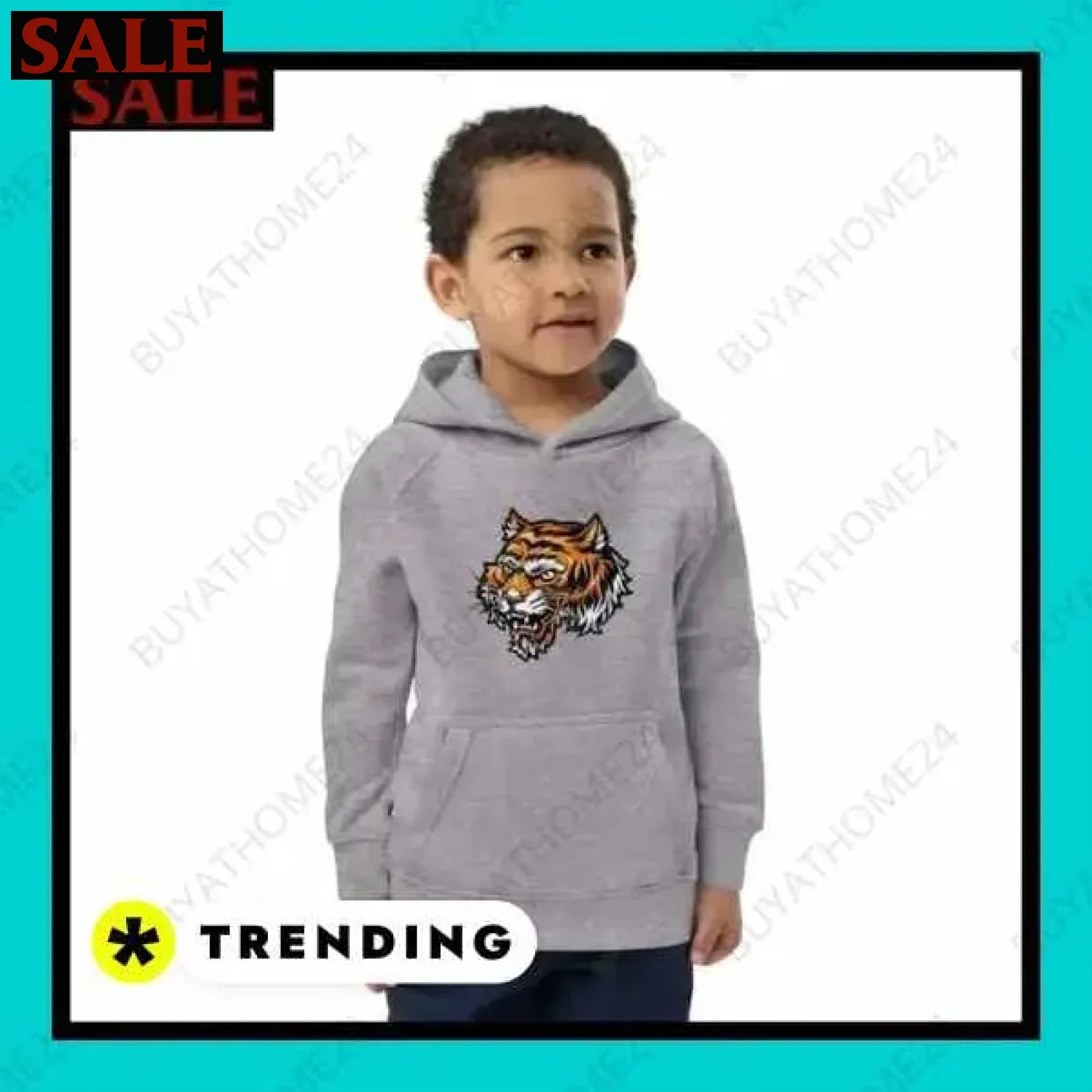 Jungen Hoodie aus Baumwolle bei BuyAtHome24 für Kinder von 4 bis 12 Jahren  Textildruck BUYATHOME24, T-Shirts BUYATHOME24, Hoodies BUYATHOME24,  Hosen BUYATHOME24, Jacken BUYATHOME24, Schuhe BUYATHOME24