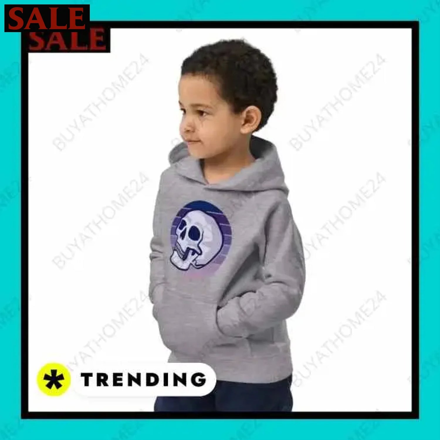 Jungen Hoodie aus Baumwolle bei BUYATHOME24 für Kinder von 4 bis 12 Jahren  Textildruck BUYATHOME24, T-Shirts BUYATHOME24, Hoodies BUYATHOME24,  Hosen BUYATHOME24, Jacken BUYATHOME24, Schuhe BUYATHOME24