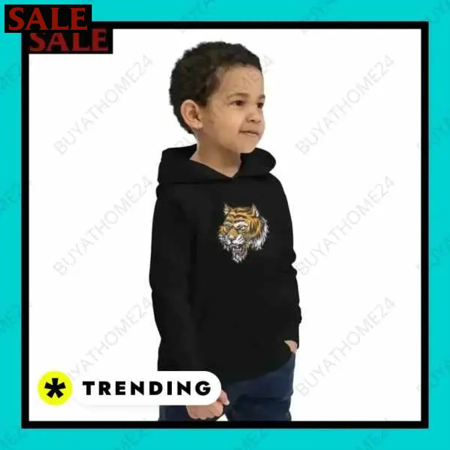 Jungen Hoodie aus Baumwolle bei BuyAtHome24 für Kinder von 4 bis 12 Jahren  Textildruck BUYATHOME24, T-Shirts BUYATHOME24, Hoodies BUYATHOME24,  Hosen BUYATHOME24, Jacken BUYATHOME24, Schuhe BUYATHOME24