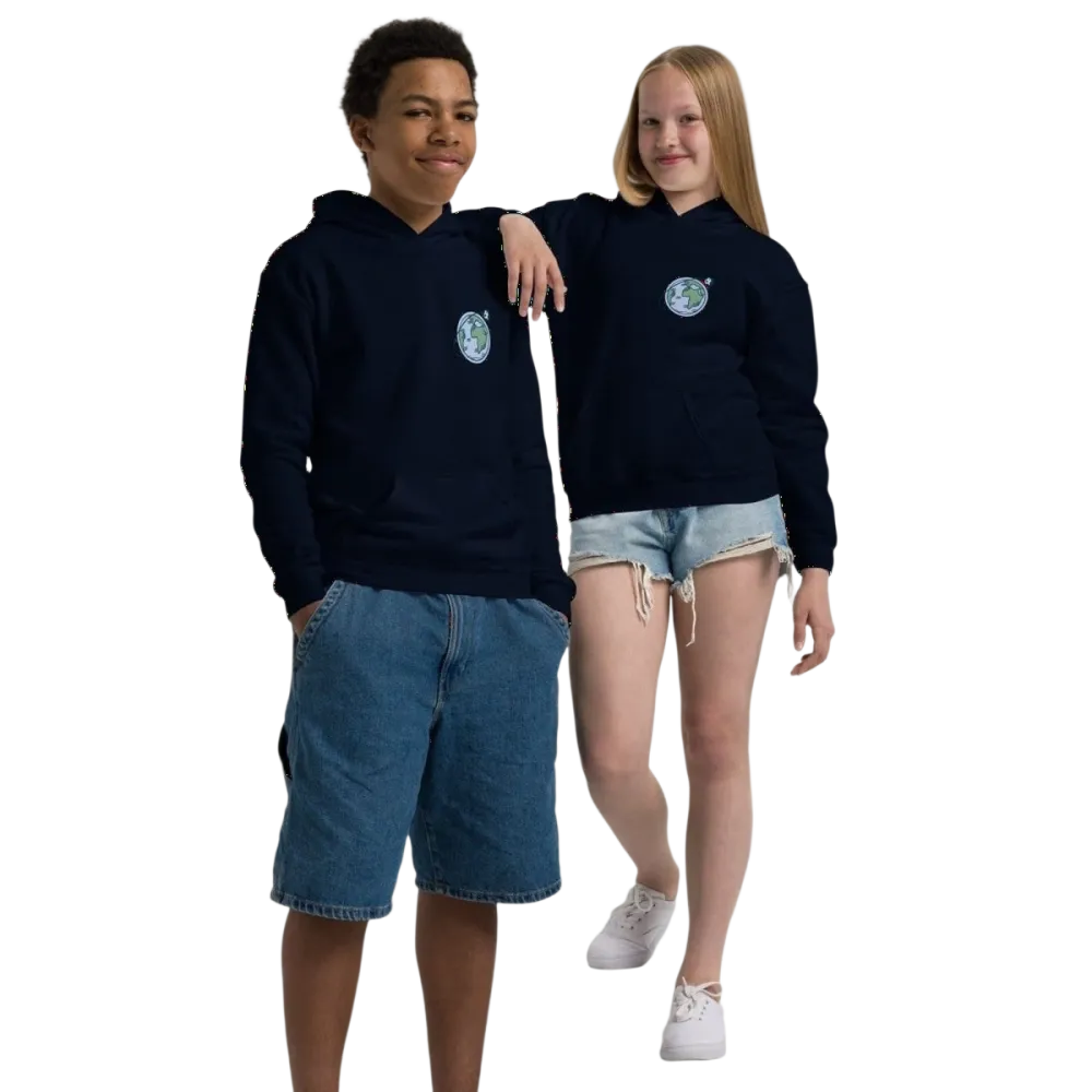 Unisex Kinder Hoodie von BUYATHOME24, Navy, mit Grafikdruck, 100% Baumwolle, für Jungen, Größen XS bis XL, bequem und modisch