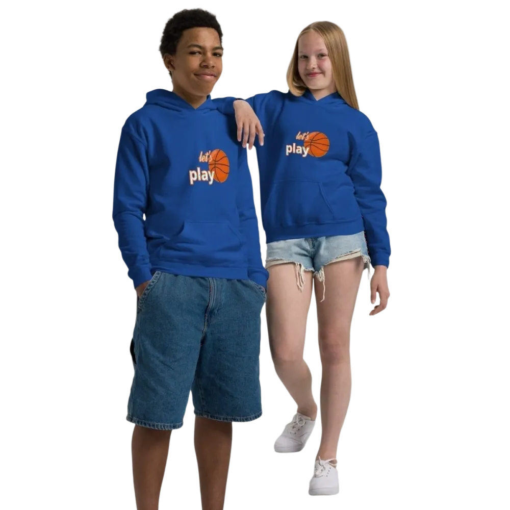 Unisex Kinder Grafik Hoodie aus Baumwolle in Royal Blau, mit buntem Hoodie-Druck, erhältlich in XS bis XL.
