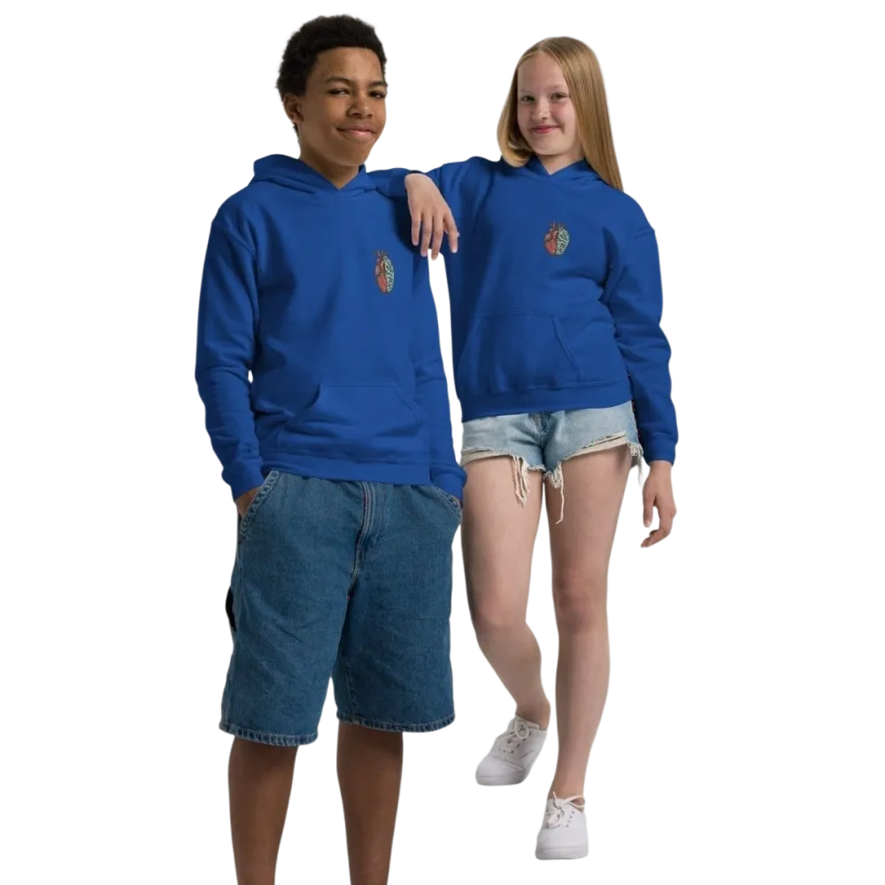 Unisex Kinder Hoodie in Royalblau mit Druck, Baumwoll-Mix, für Jungen, in XS bis XL, von BUYATHOME24, für Kinder ab 4 Jahren