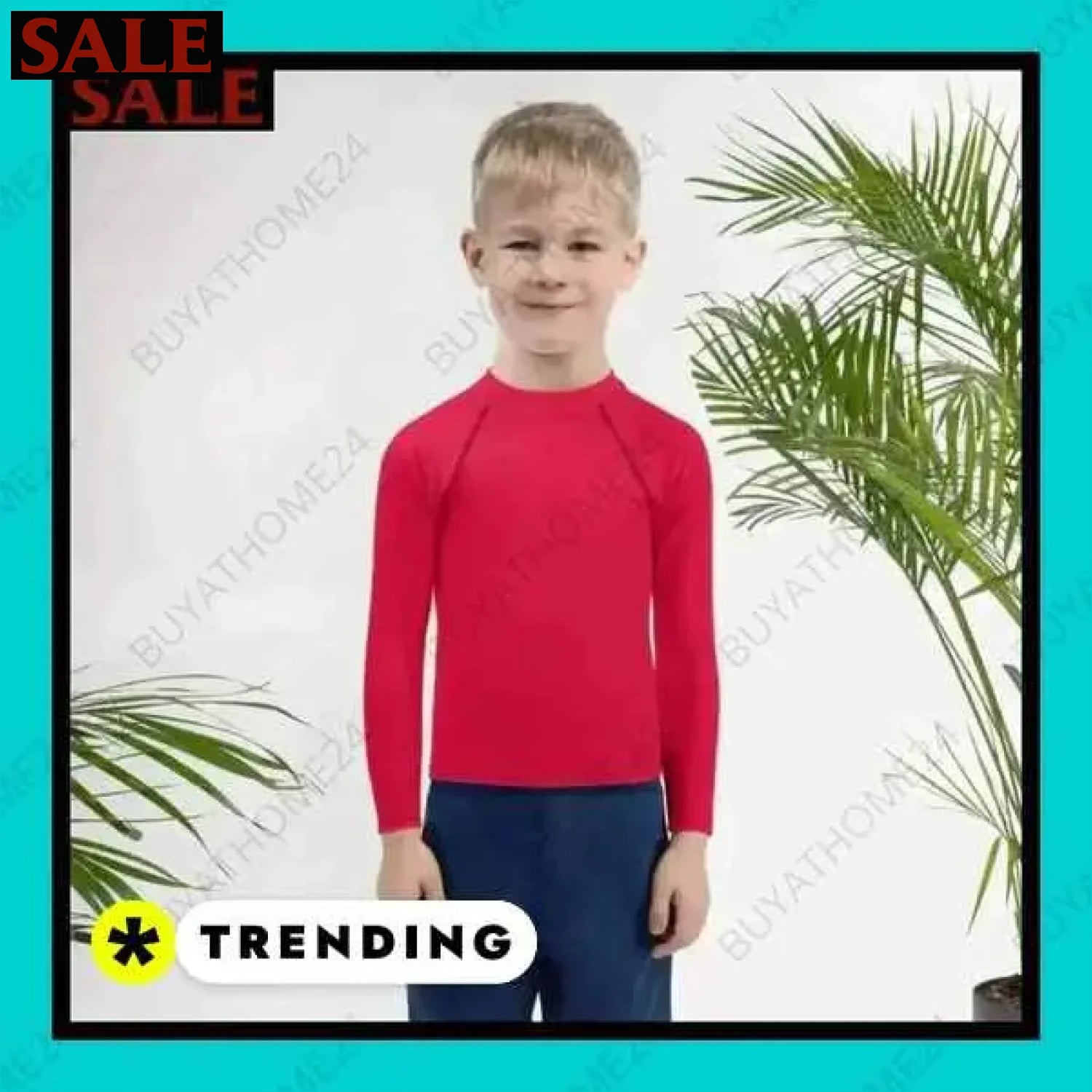 Jungen Langarm Sport T-Shirt bei BuyAtHome24 für Fitness und Freizeit  Textildruck BUYATHOME24, T-Shirts BUYATHOME24, Hoodies BUYATHOME24,  Hosen BUYATHOME24, Jacken BUYATHOME24, Schuhe BUYATHOME24