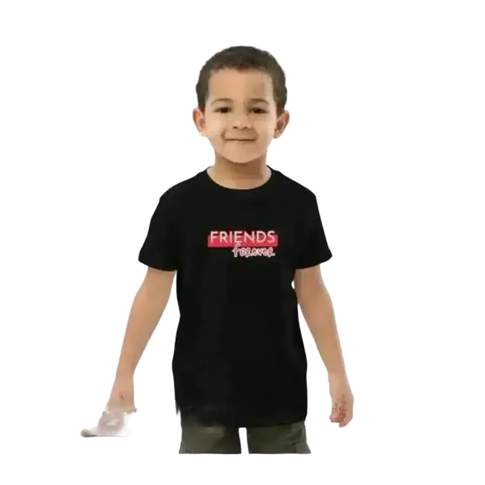 Graues Jungen- und Mädchen-Rundhalsshirt mit Grafik, Kurzarm, Unisex, für Kinder von 3-14 Jahren, bequem und modisch.
