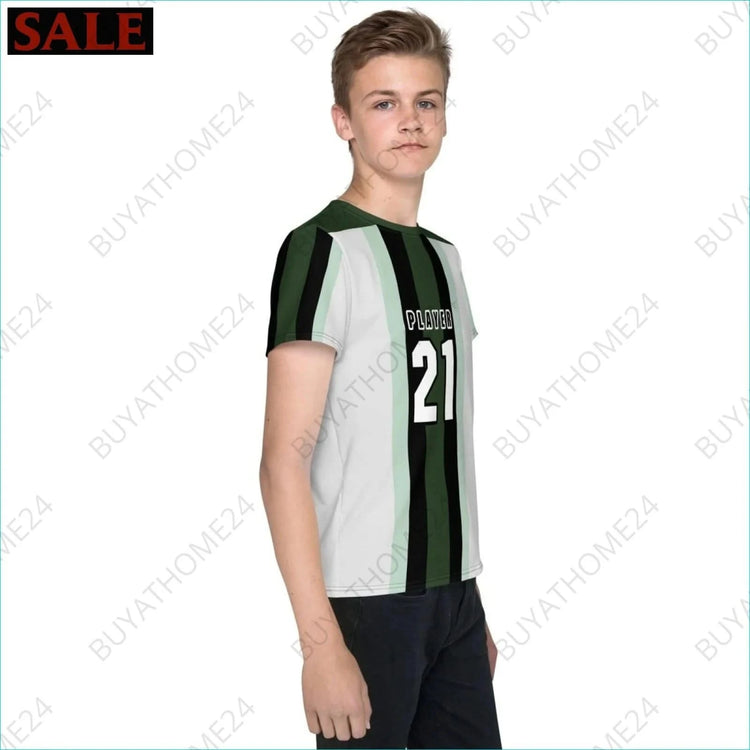 Jungen Sport T-Shirt 134 cm - 170 cm - BUYATHOME24 - Textildruck - GERMANY - Kinder Sport T-Shirt, KINDERMODE & BABYS