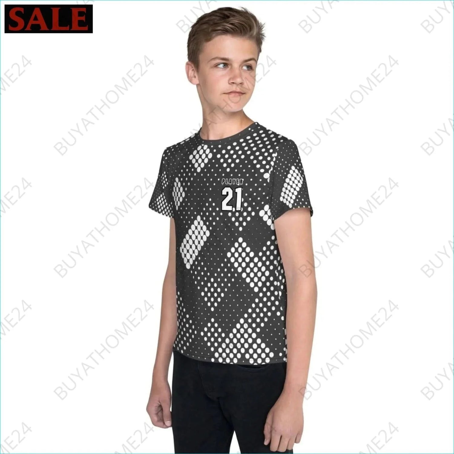 Jungen Sport T-Shirt 134 cm - 170 cm - BUYATHOME24 - Textildruck - GERMANY - Kinder Sport T-Shirt, KINDERMODE & BABYS