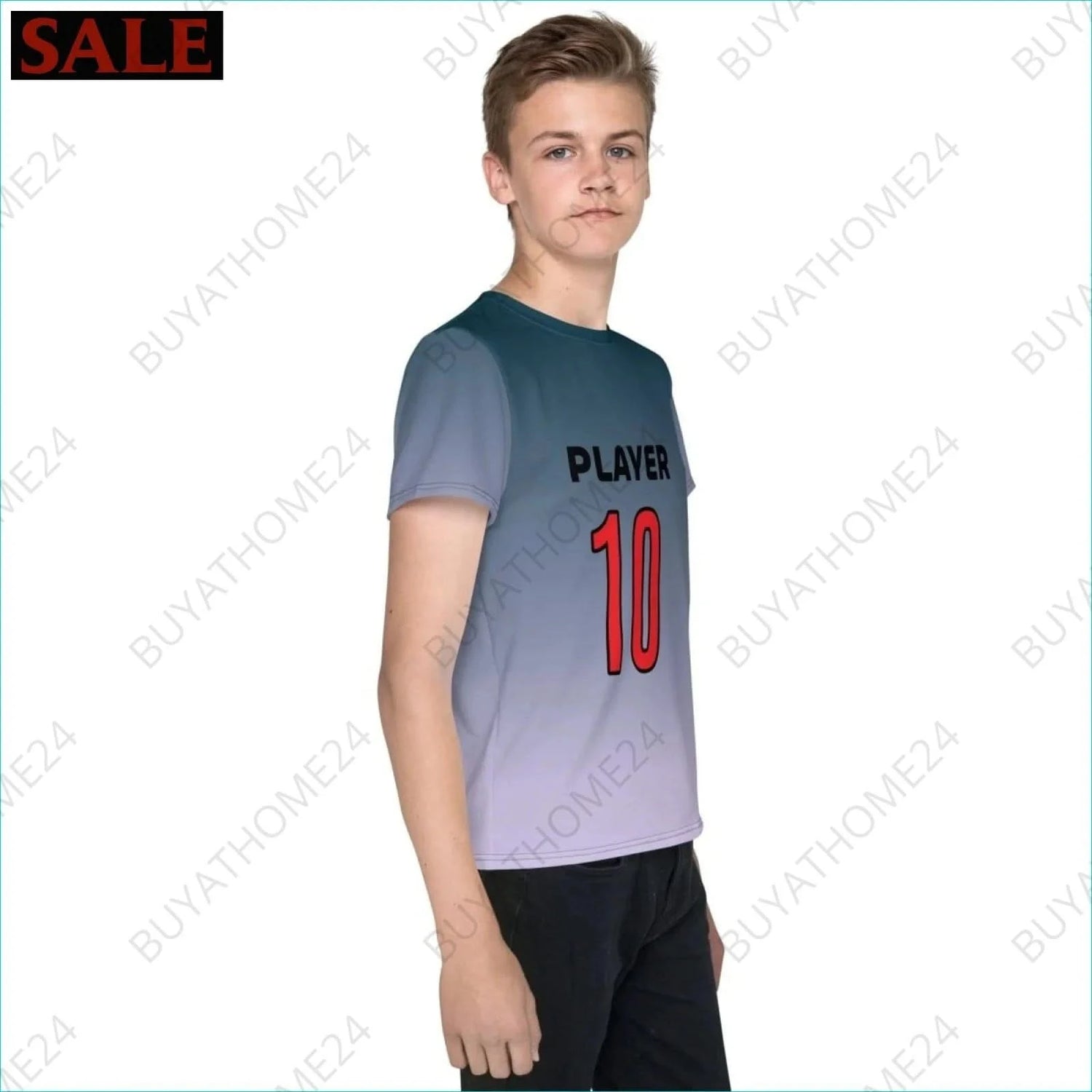 Jungen Sport T-Shirt 134 cm - 170 cm - BUYATHOME24 - Textildruck - GERMANY - Kinder Sport T-Shirt, KINDERMODE & BABYS