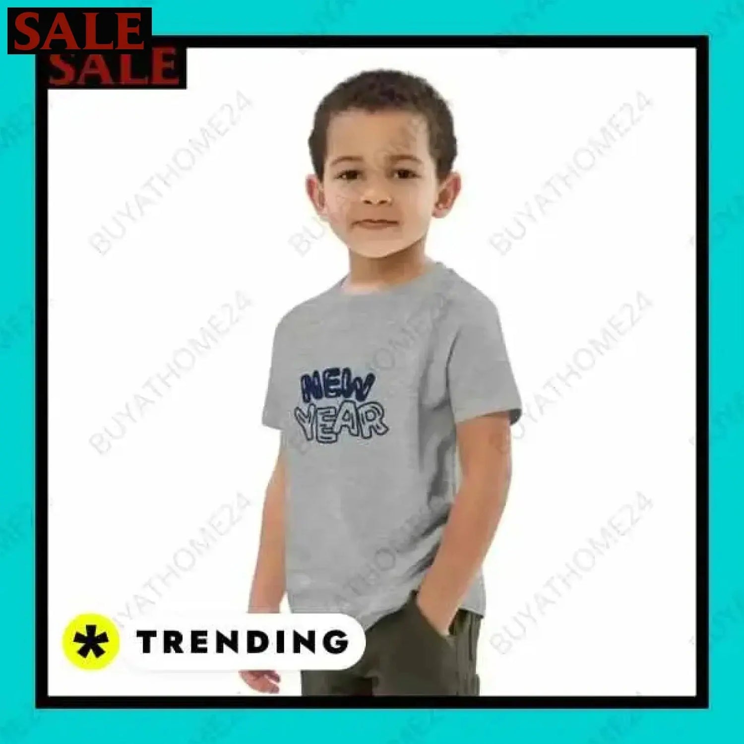 SALE % Rundhalsshirts I Kurzarm Grafik Unisex T-Shirt 3-14 Jahre BUYATHOME24®