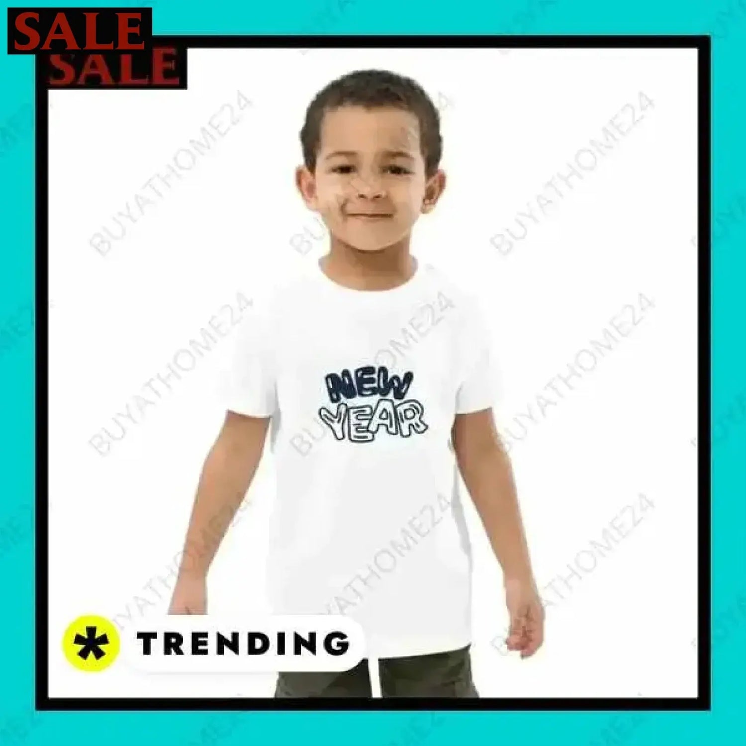 SALE % Rundhalsshirts I Kurzarm Grafik Unisex T-Shirt 3-14 Jahre BUYATHOME24®