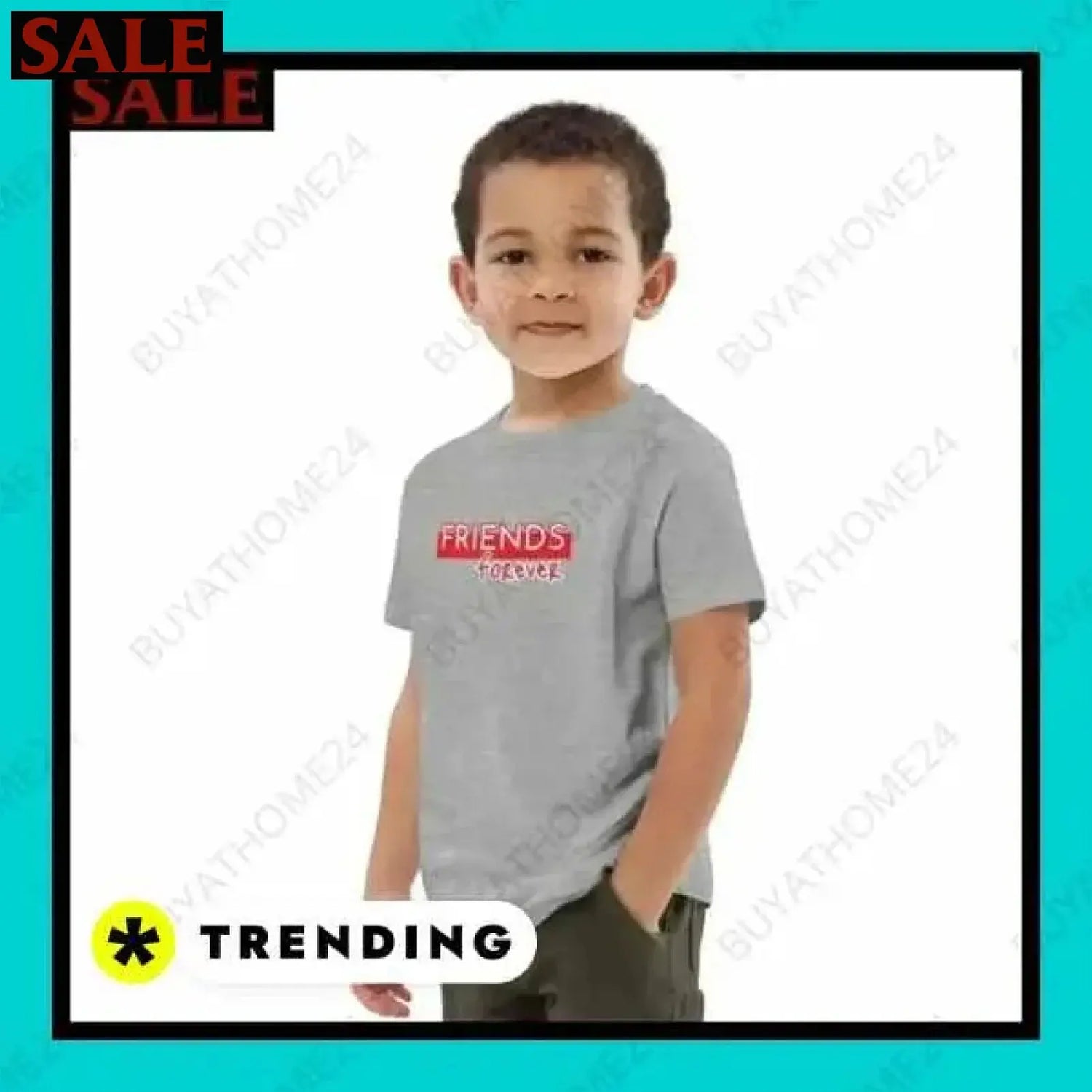 SALE % Rundhalsshirts I Kurzarm Grafik Unisex T-Shirt 3-14 Jahre BUYATHOME24®