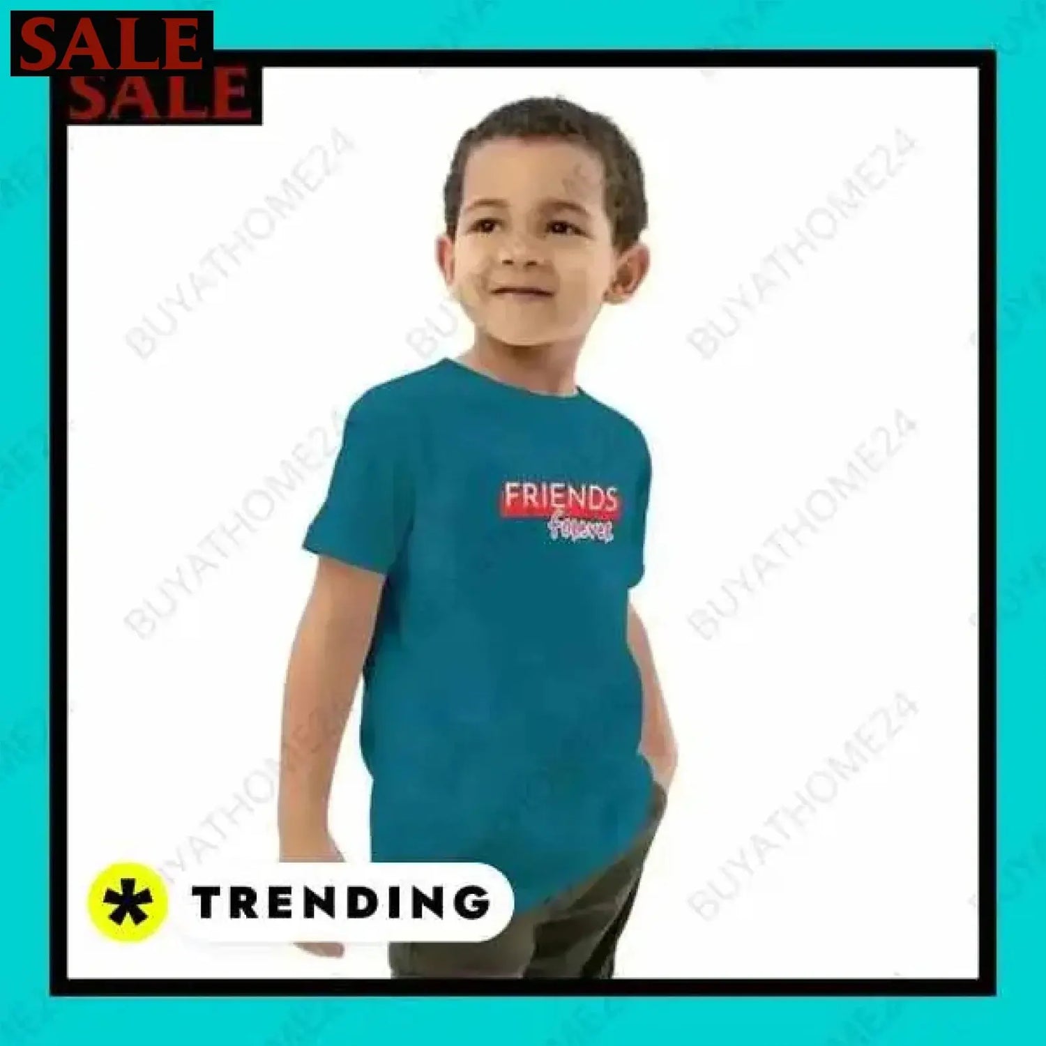 SALE % Rundhalsshirts I Kurzarm Grafik Unisex T-Shirt 3-14 Jahre BUYATHOME24®