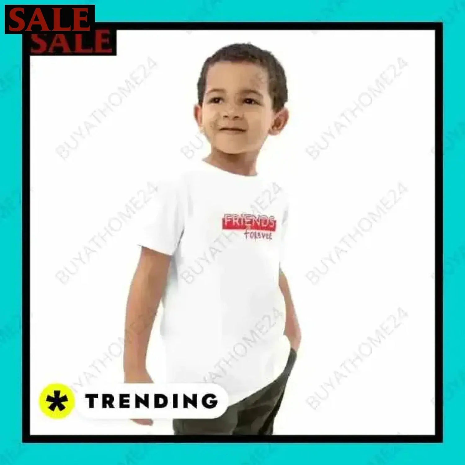 SALE % Rundhalsshirts I Kurzarm Grafik Unisex T-Shirt 3-14 Jahre BUYATHOME24®