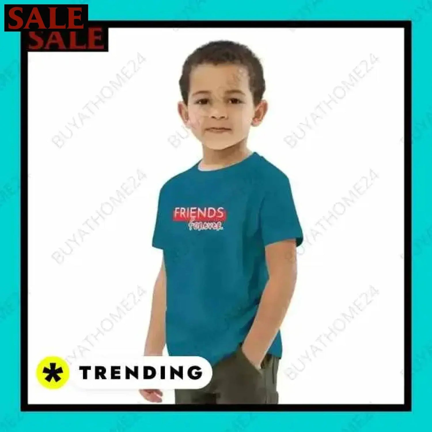 SALE % Rundhalsshirts I Kurzarm Grafik Unisex T-Shirt 3-14 Jahre BUYATHOME24®