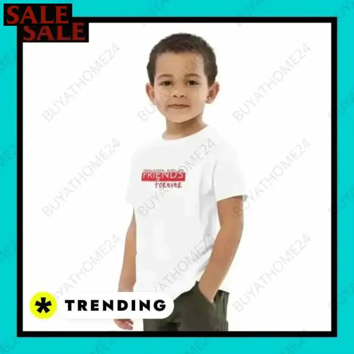 SALE % Rundhalsshirts I Kurzarm Grafik Unisex T-Shirt 3-14 Jahre BUYATHOME24®