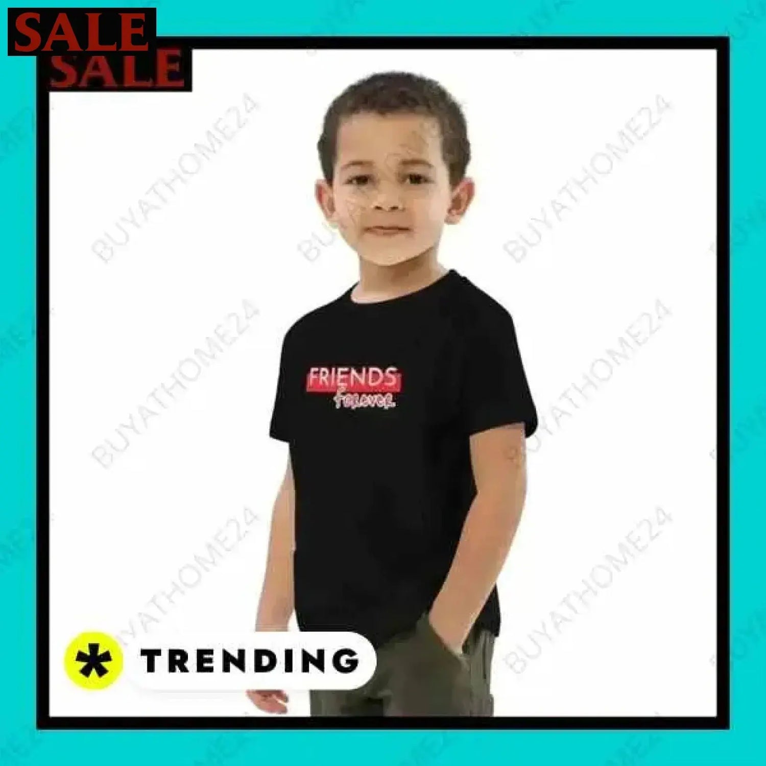 SALE % Rundhalsshirts I Kurzarm Grafik Unisex T-Shirt 3-14 Jahre BUYATHOME24®