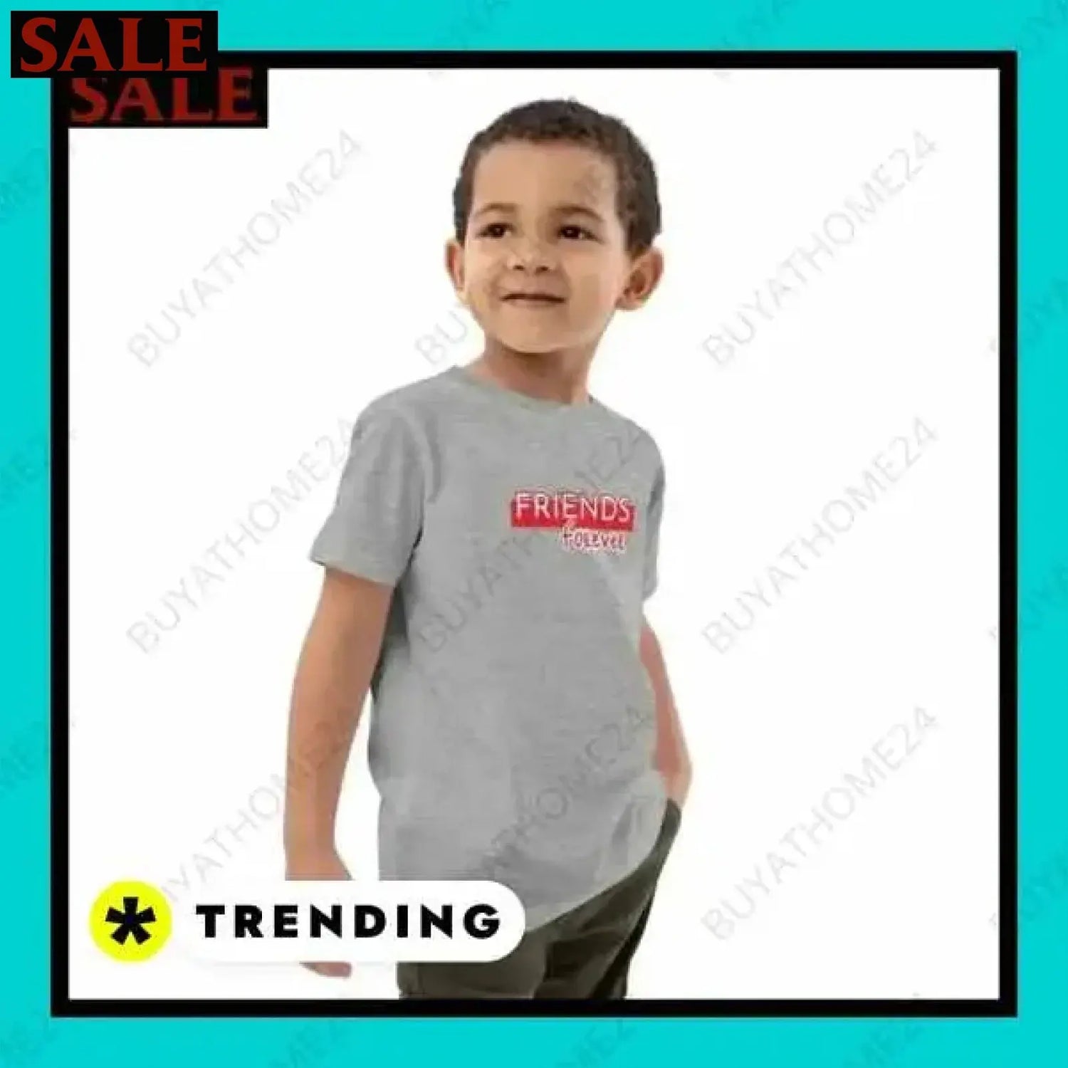 SALE % Rundhalsshirts I Kurzarm Grafik Unisex T-Shirt 3-14 Jahre BUYATHOME24®