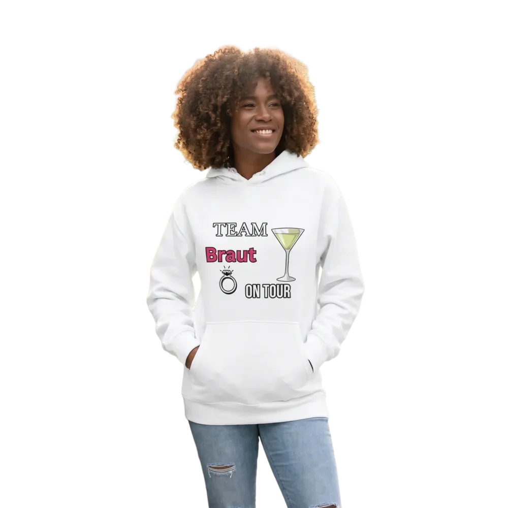 Grafik Damen Hoodie für Junggesellinnenabschied, Mädelsabend Kapuzenpullover in S bis 3XL, bequemer Damen Hoodie von BUYATHOME24