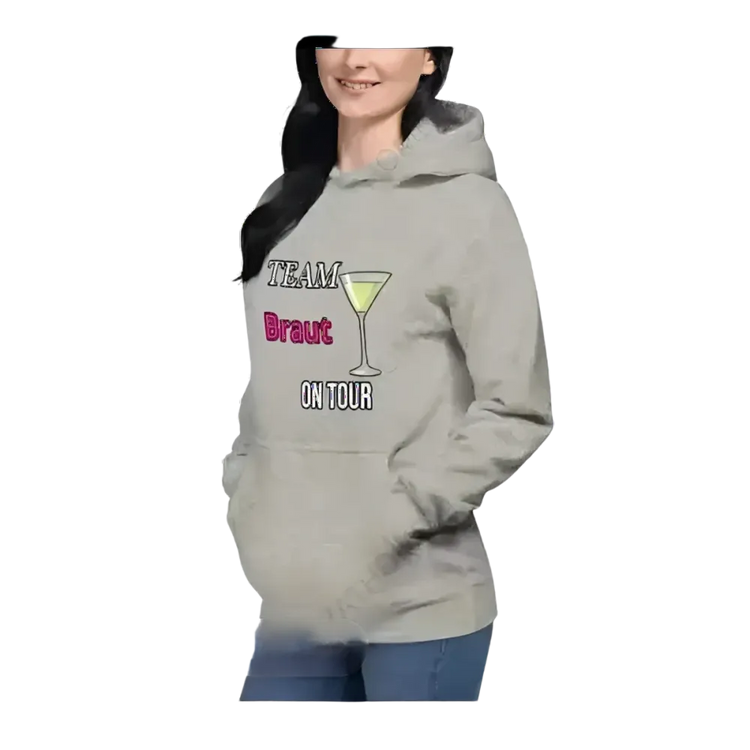 Grafik Damen Hoodie von BUYATHOME24, Kapuzenpullover für Junggesellinnenabschied und Mädelsabend, in S bis 3XL.
