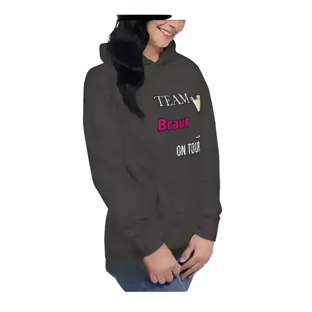 Grafik Damen Hoodie für Junggesellinnenabschied und Mädelsabend in den Größen S bis 3XL, bequemer Kapuzenpullover von BUYATHOME24
