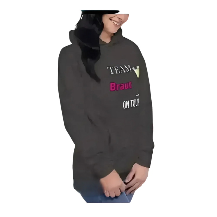Grafik Damen Hoodie für Junggesellinnenabschied und Mädelsabend in den Größen S bis 3XL, bequemer Kapuzenpullover von BUYATHOME24