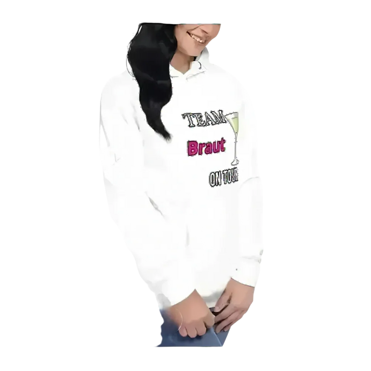 Grafik Damen Hoodie für Junggesellinnenabschied und Mädelsabend, in S bis 3XL, bequemer Kapuzenpullover von BUYATHOME24.