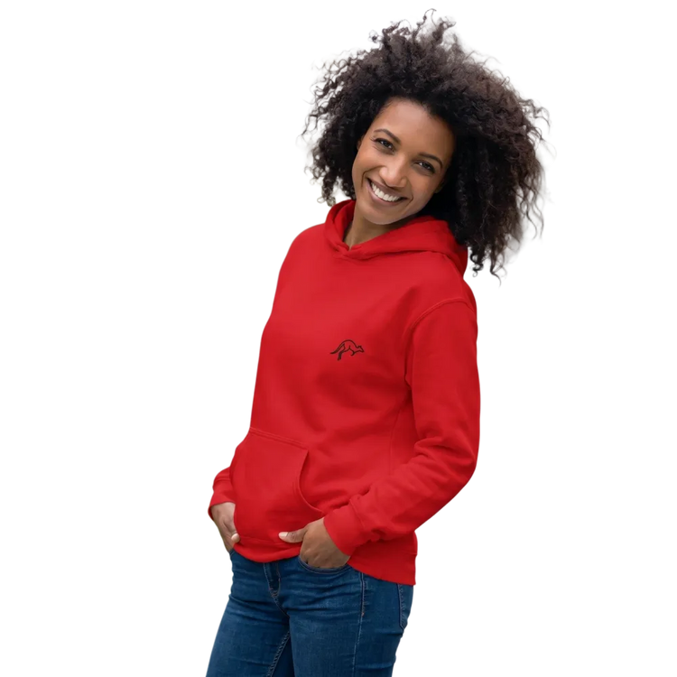 Unisex Hoodie mit Känguru-Grafik aus Baumwollmix, Stick-Design, in S bis 5XL, bequemer Kapuzenpullover von BUYATHOME24