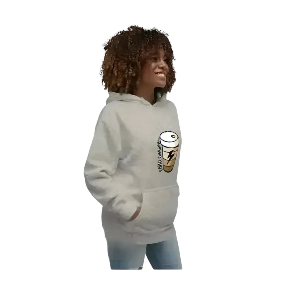 Grafik Damen Hoodie mit Kaffee-Spruch, BUYATHOME24, in den Größen S bis 3XL, bequemer Kapuzenpullover, weiche Baumwolle