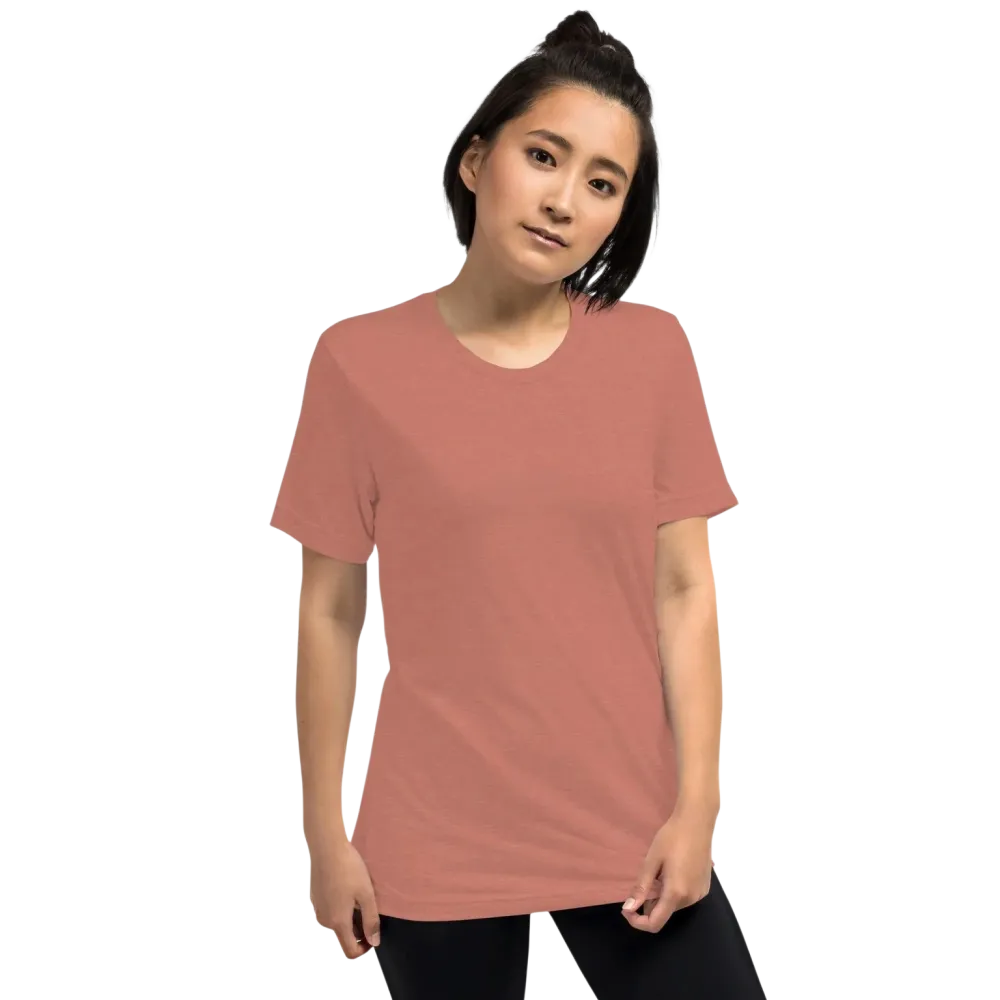 Damen T-Shirt mit Kaffee Spruch Grafik in Mauve, unisex Tri-Blend, kurzärmelig, bequemes Basic Shirt in XS bis 4XL.