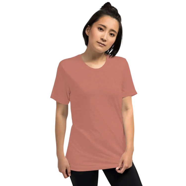 Damen T-Shirt mit Kaffee Spruch Grafik in Mauve, unisex Tri-Blend, kurzärmelig, bequemes Basic Shirt in XS bis 4XL.