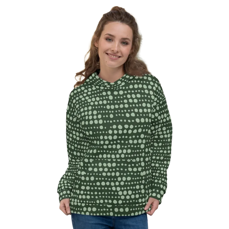 Unisex Kapuzenpullover Damen Hoodie mit buntem Allover-Print, langärmlig, bequem, in XS bis 3XL, von BUYATHOME24