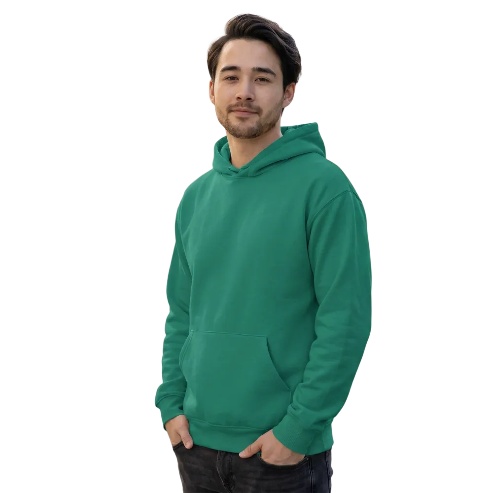 Grüner Unisex Hoodie mit Allover-Print, BUYATHOME24, in XS bis 3XL, weiches Material und modischer Look.