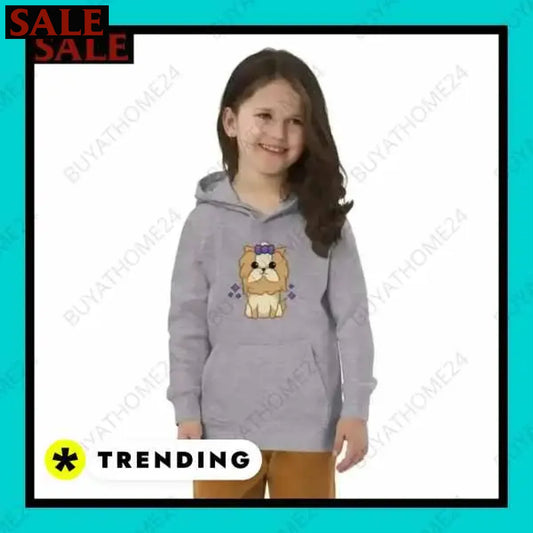 Mädchen Hoodie aus Baumwolle für Kinder von 4 bis 12 Jahren  Textildruck BUYATHOME24, T-Shirts BUYATHOME24, Hoodies BUYATHOME24,  Hosen BUYATHOME24, Jacken BUYATHOME24, Schuhe BUYATHOME24