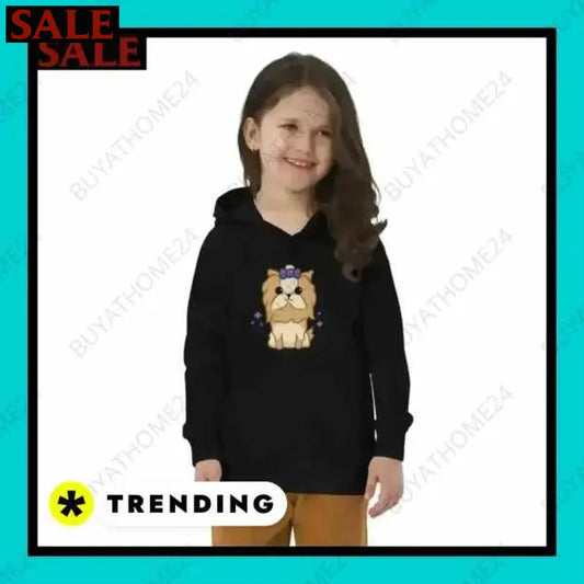 Mädchen Hoodie aus Baumwolle für Kinder von 4 bis 12 Jahren  Textildruck BUYATHOME24, T-Shirts BUYATHOME24, Hoodies BUYATHOME24,  Hosen BUYATHOME24, Jacken BUYATHOME24, Schuhe BUYATHOME24