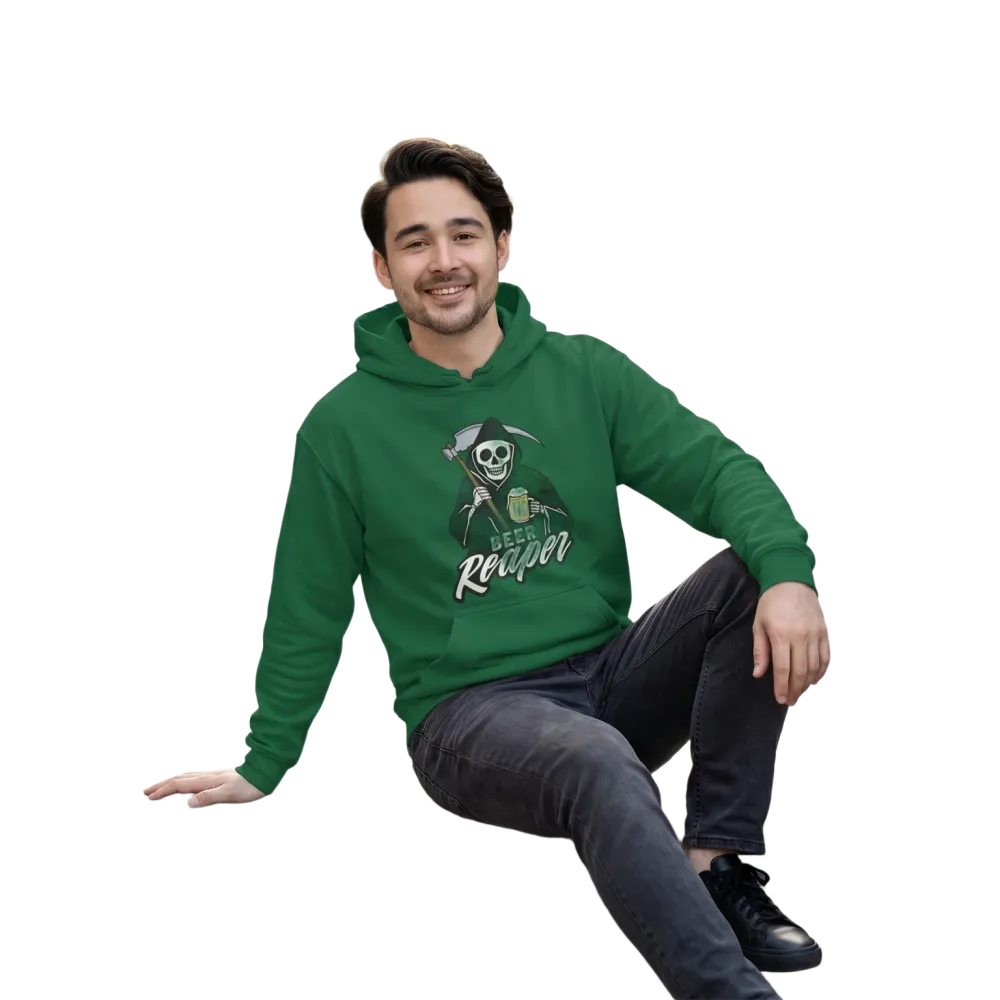 Unisex Baumwoll-Kapuzenpullover mit Rückenprint, in XS bis 3XL, bequemer Hoodie von BUYATHOME24.