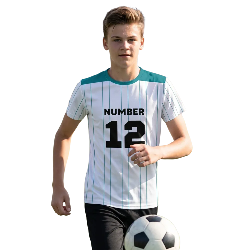 Unisex Kinder Fußball Sportshirt in Jersey, in Größe 134-170 cm, mit sportlichem Design, von BUYATHOME24