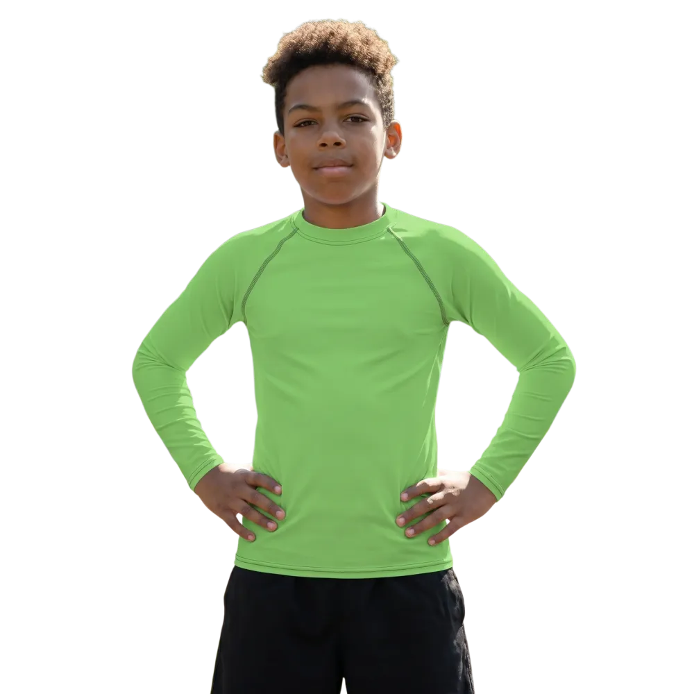 Kinder Langarm Sport-T-Shirt mit UV-Schutz 50+ von BUYATHOME24, blau, für Kinder 134-170 cm, atmungsaktives Material