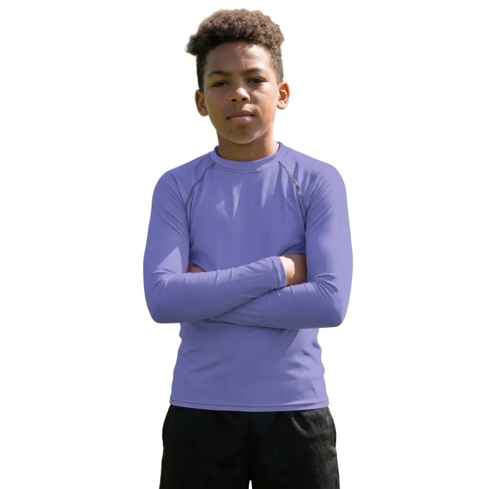Kinder-Langarm-Sportshirt mit UV-Schutz 50+ von BUYATHOME24, in Größe 134-170 cm, weiches Material, ideal für Outdoor-Aktivitäten
