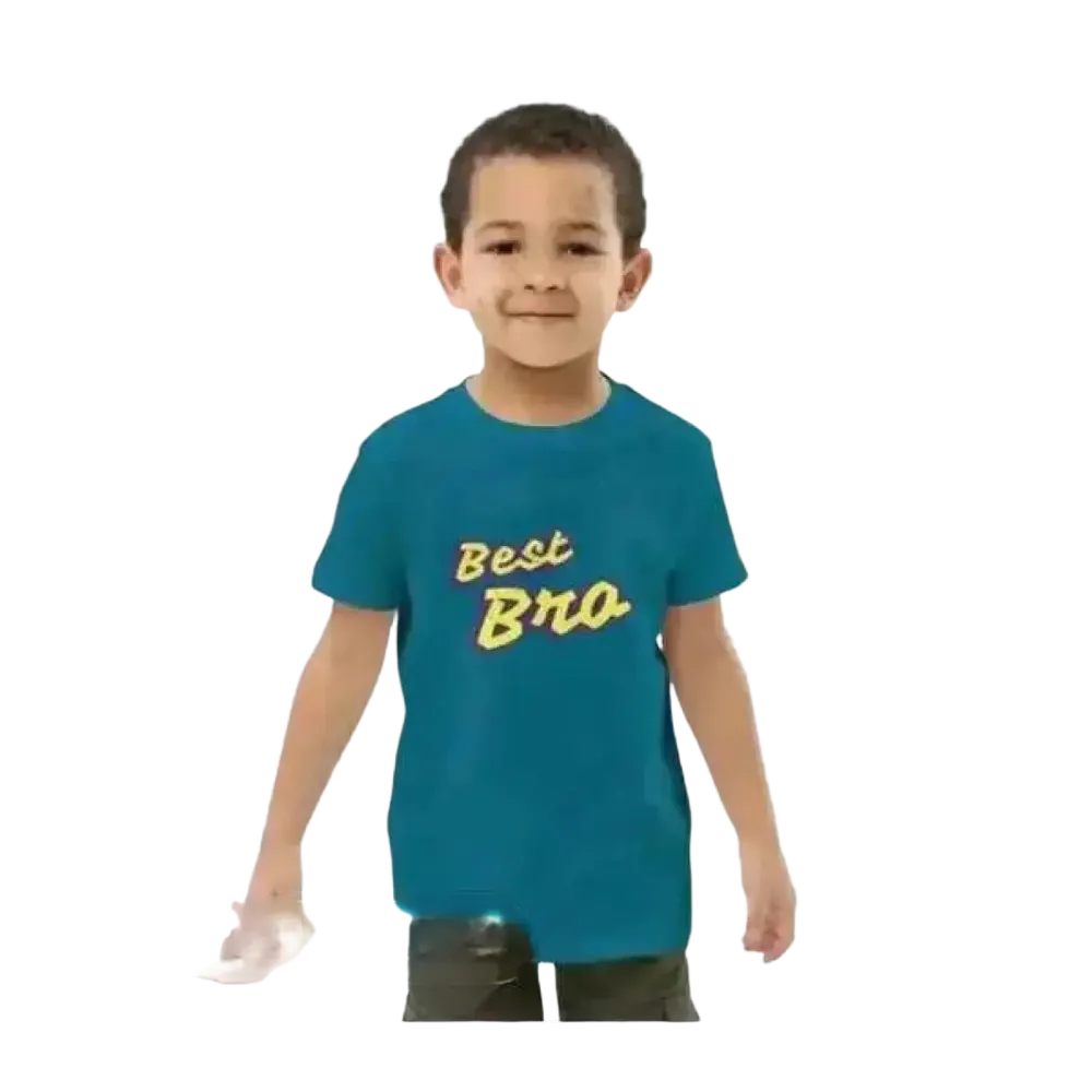 Kinder Rundhalsshirt mit Grafik für Jungen, Kurzarm, 3-14 Jahre, hellblaues T-Shirt von BUYATHOME24, bequem und bunt.