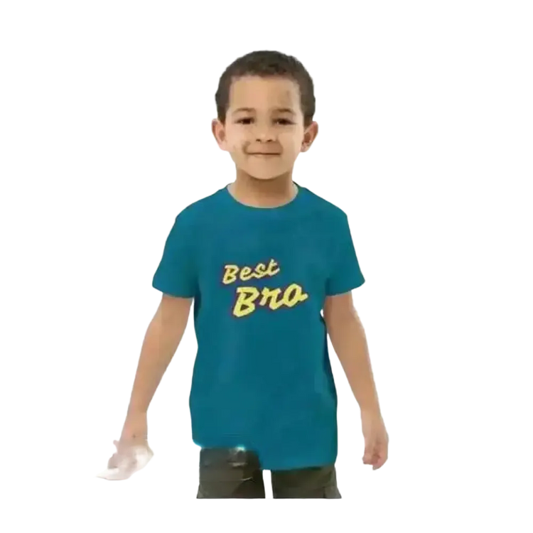 Kinder Rundhalsshirt mit Grafik für Jungen, Kurzarm, 3-14 Jahre, hellblaues T-Shirt von BUYATHOME24, bequem und bunt.